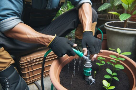 Gut gegossen, bestens gewachsen – Tröpfchenbewässerung für Kübelpflanzen installieren